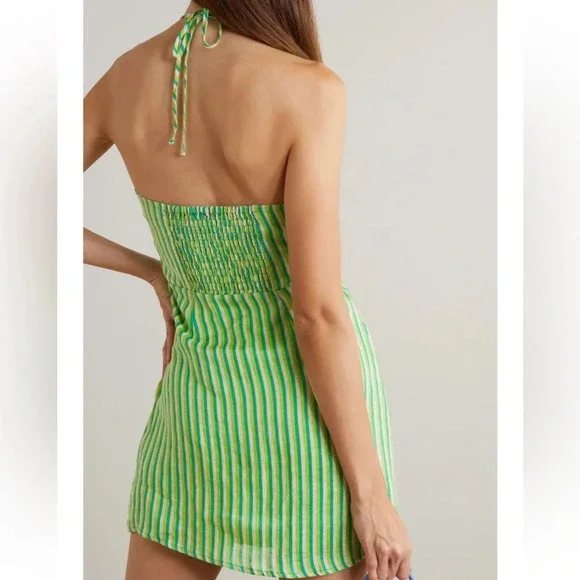 Faithfull The Brand Muthia Mini Dress In Bau-Bau Stripe Print - Picture 10 of 12